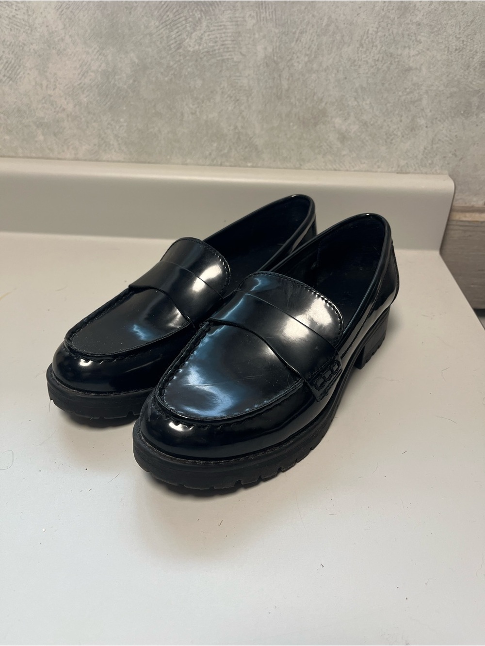 Old Navy Black Patent Loafers